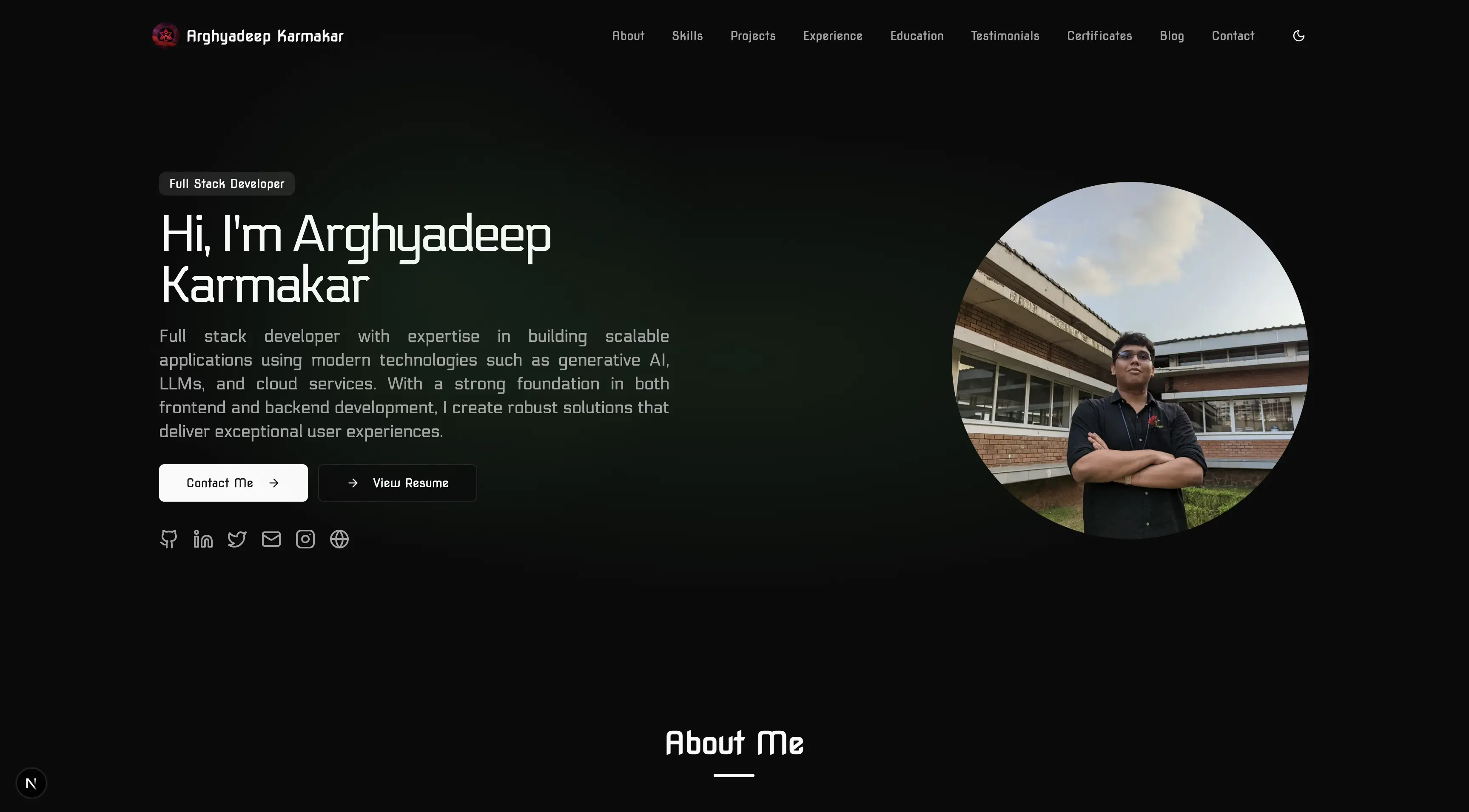 Open Source Portfolio Template